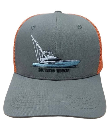 Southern Hooker Sportfish Hat Grey and Orange