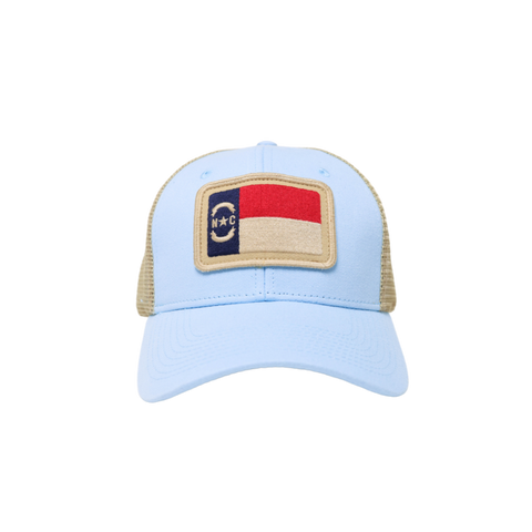 NC Flag Hat Carolina Blue Classic Trucker