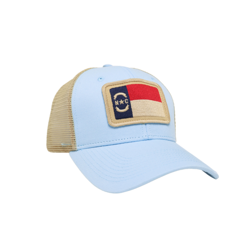 NC Flag Hat Carolina Blue Classic Trucker