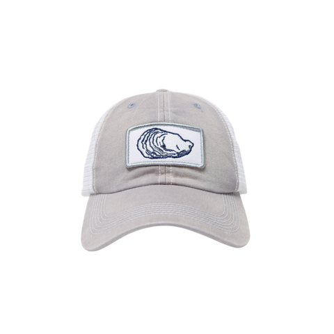 Oyster Unstructured Trucker Hat Light Grey