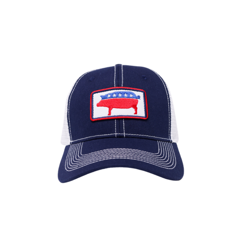 Pig Party Trucker Hat Navy