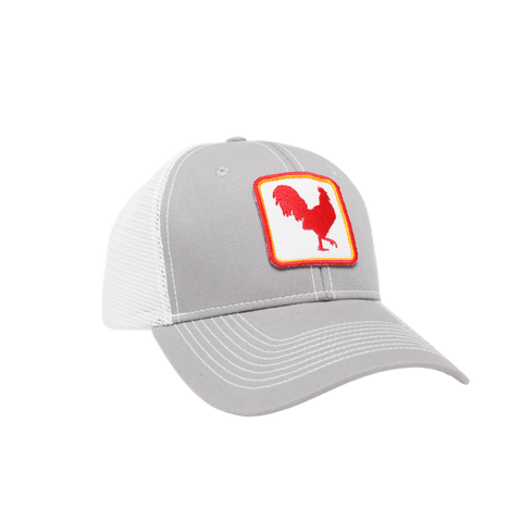 Rooster Trucker Hat Light Grey