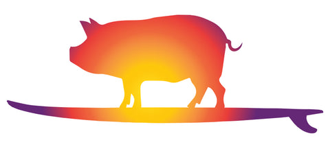 Wave Hog Sticker Sunset