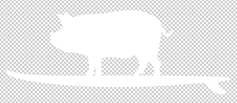 Wave Hog Sticker White