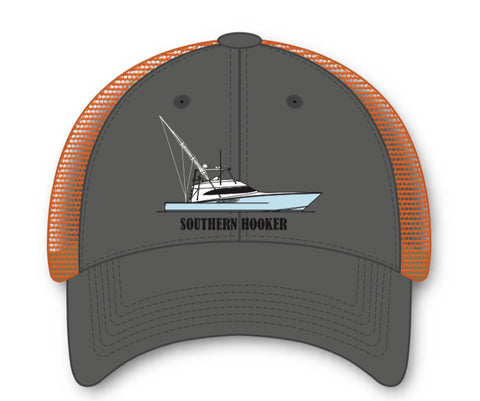 Southern Hooker Sportfish Hat Grey and Orange