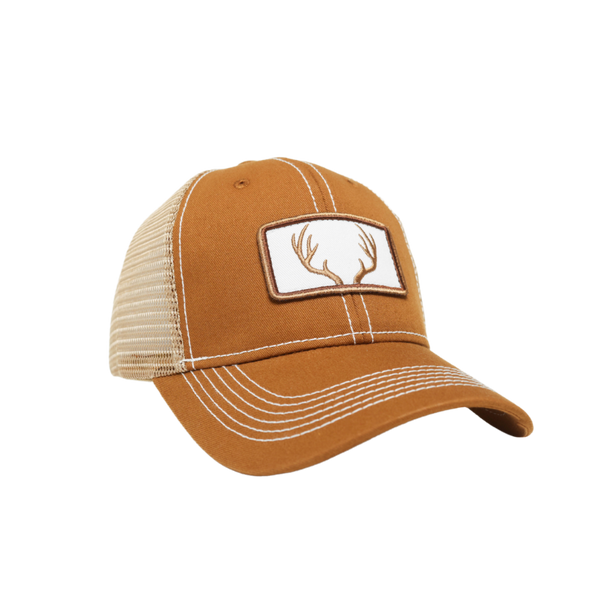 Deer Antlers Trucker Hat Brown