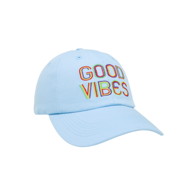 Good Vibes Dad Hat Carolina Blue