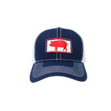 Pig Logo Trucker Hat Navy