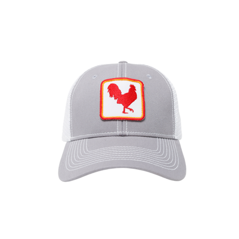 Rooster Trucker Hat Light Grey