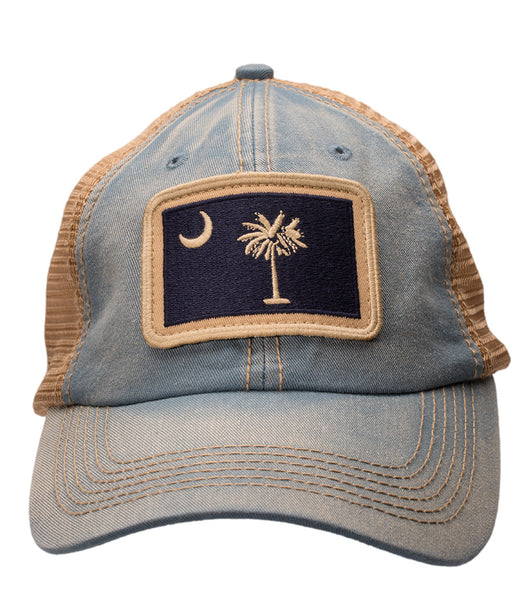 South Carolina State Flag Unstructured Trucker Hat Slate